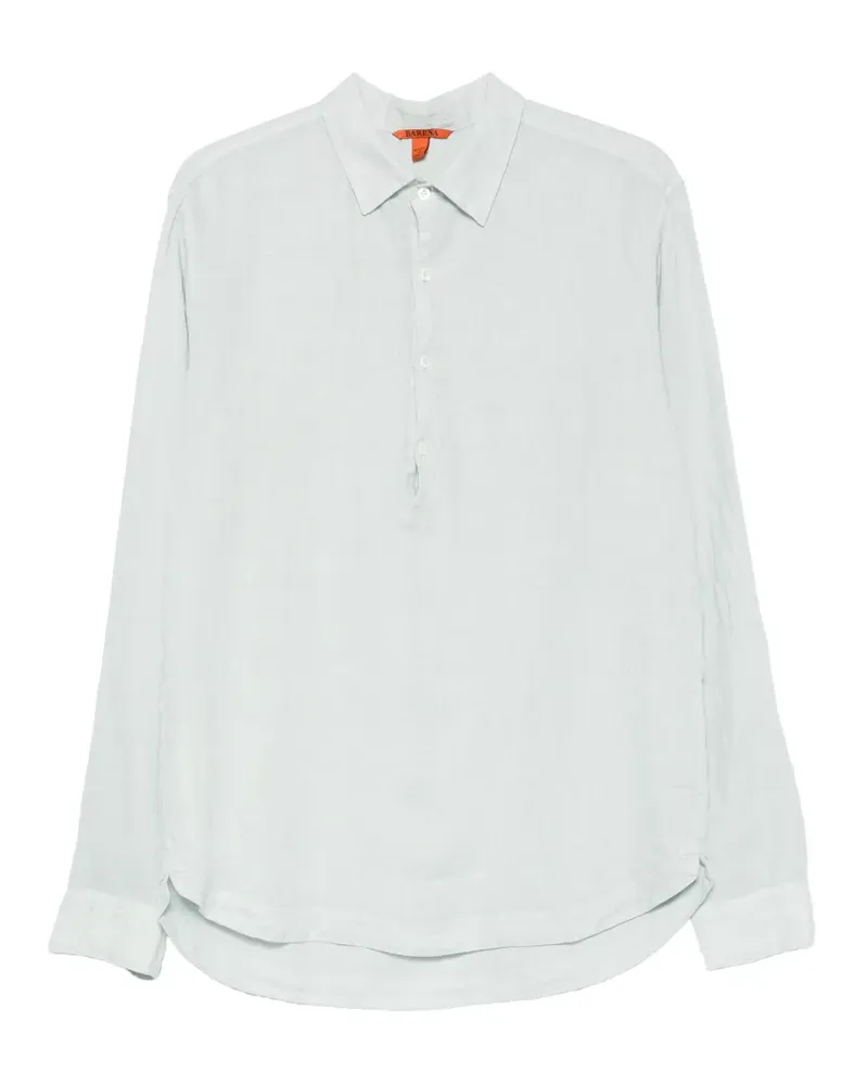 BARENA PavanS Telino linen half-placket shirt - Blau Blau