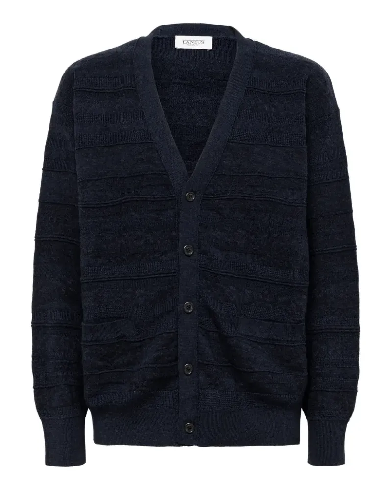Laneus Cardigan mit Jacquardmuster - Blau Blau