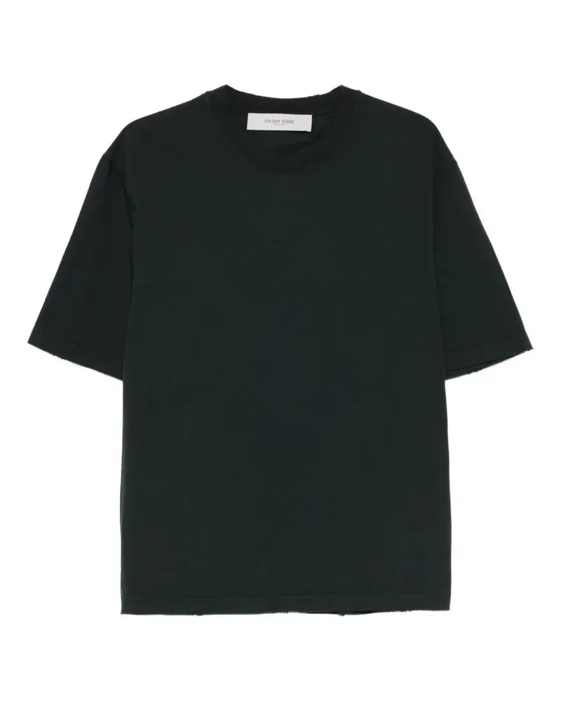 Golden Goose T-Shirt mit Prägung - Schwarz Schwarz