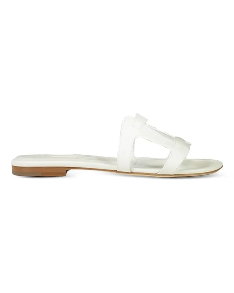 Manolo Blahnik cut-out flat sandals - Weiß Weiß