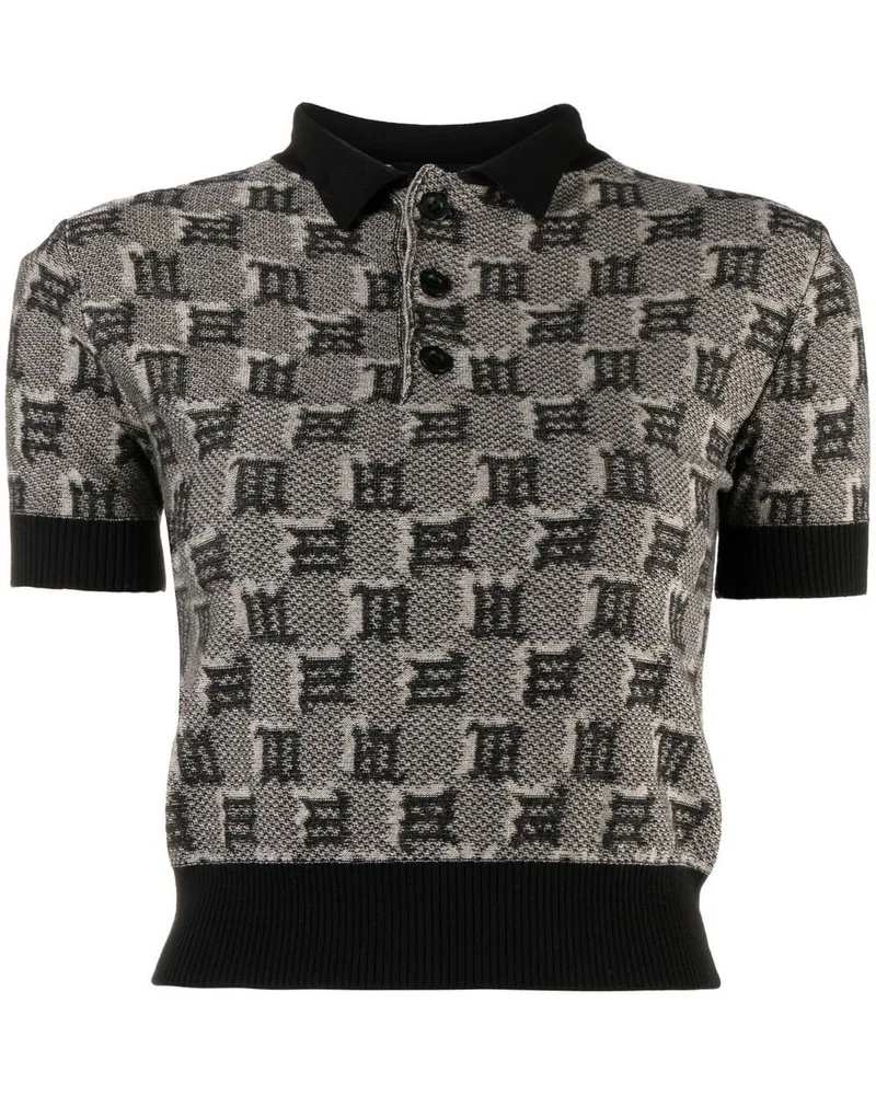 MISBHV Oberteil mit Monogrammmuster - Braun Braun