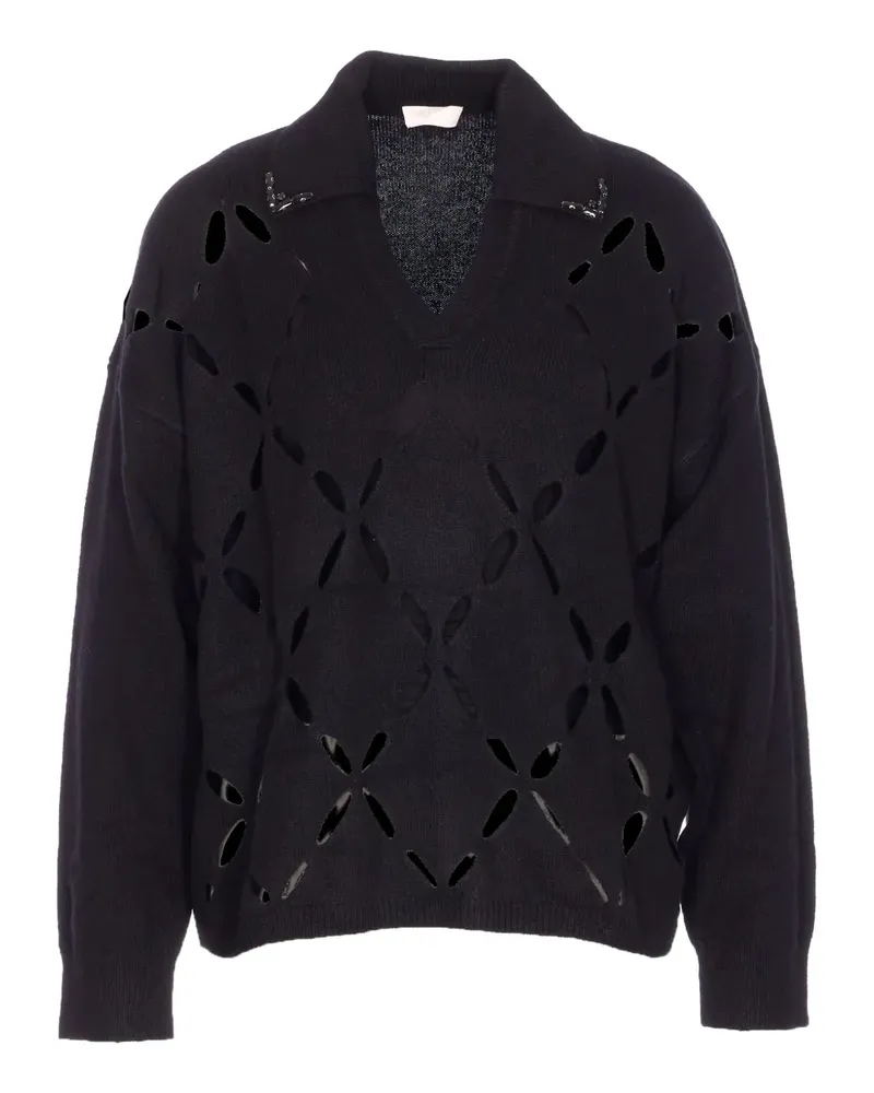 Liu Jo Pullover mit V-Ausschnitt - Schwarz Schwarz