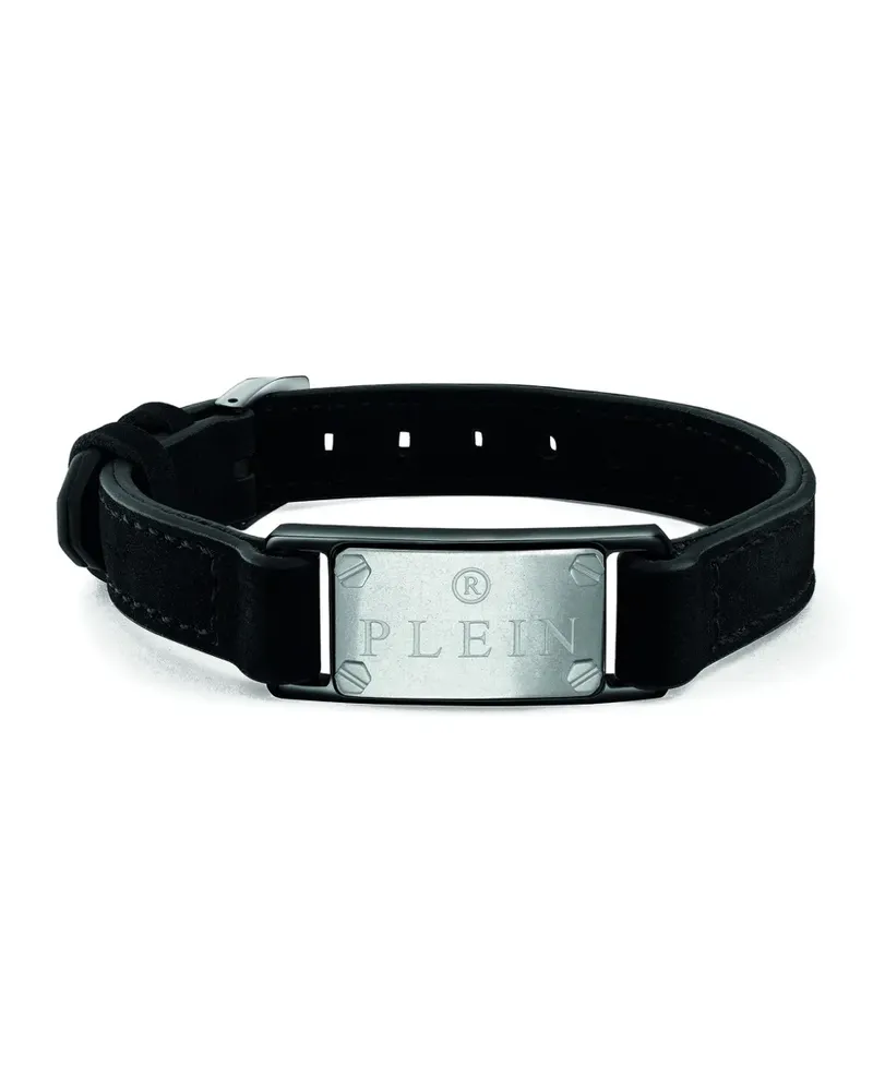Philipp Plein logo-engraved plaque bracelet - Silber Silber