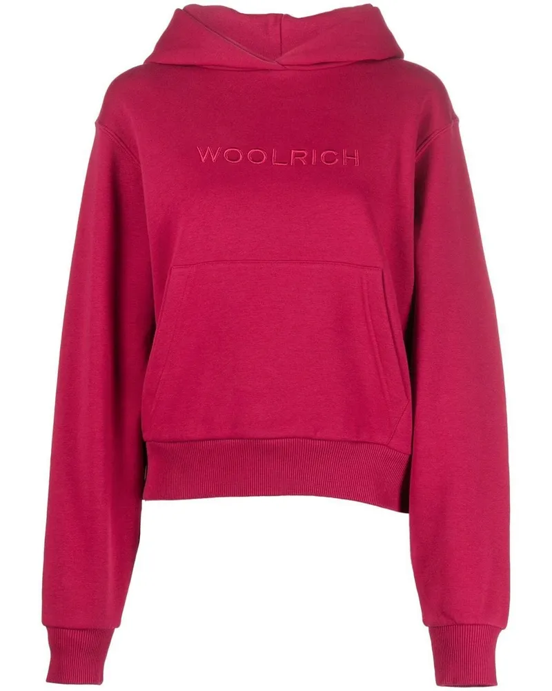 Woolrich Fleece-Hoodie mit Logo - Rosa Rosa