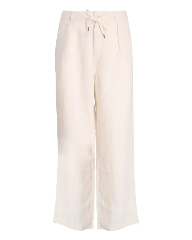 Ralph Lauren Leinenhose mit Kordelzug - Weiß Weiß