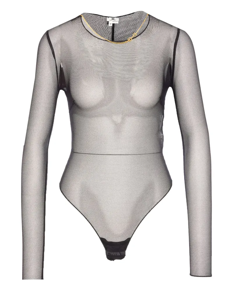 Elisabetta Franchi Langärmeliger Body - Schwarz Schwarz