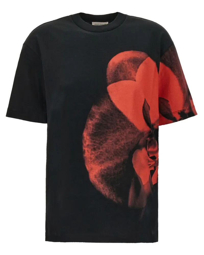 Alexander McQueen T-Shirt mit Print - Schwarz Schwarz