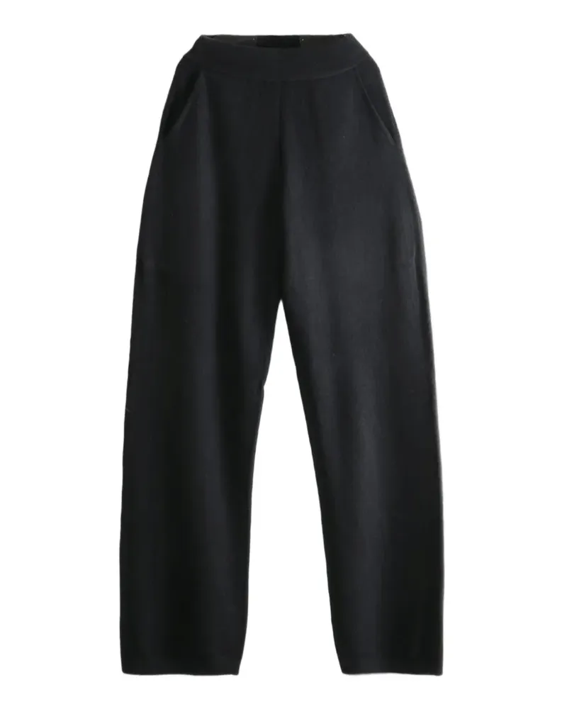 Frenckenberger Gerade Hose mit Kordelzug - Schwarz Schwarz