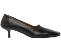 Kitten-Heel-Pumps mit eckiger Kappe - Schwarz