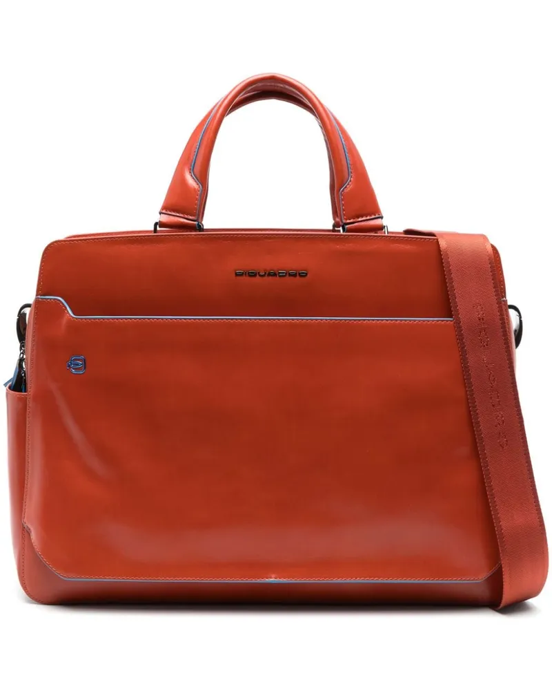 Piquadro Laptoptasche aus Leder - Orange Orange