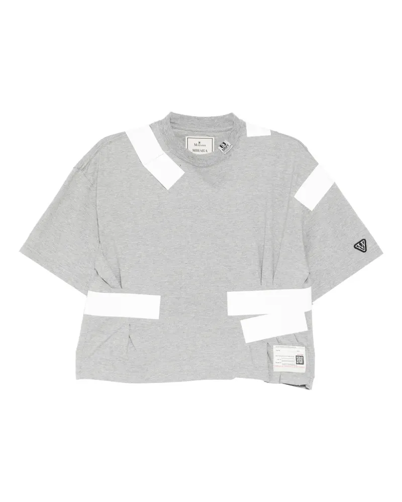 MIHARAYASUHIRO taped tucked T-shirt - Grau Grau