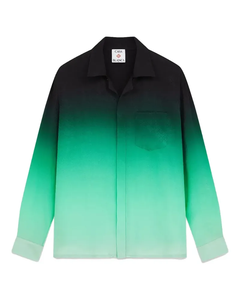Casablanca Paris ombré-effect shirt - Grün Grün