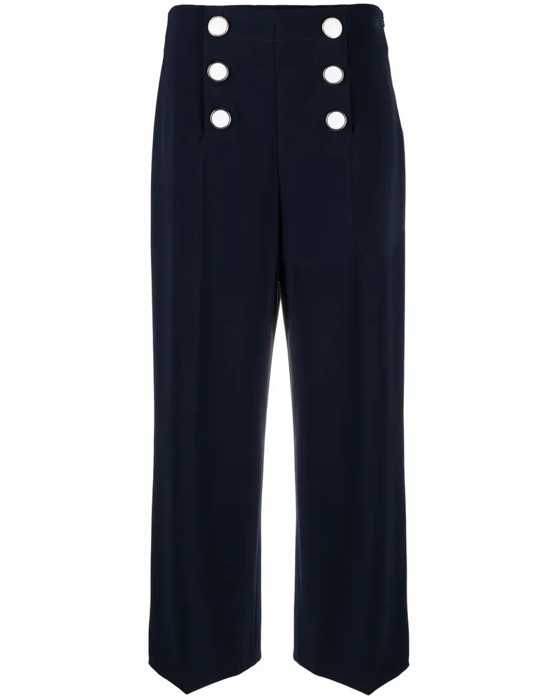 Moschino Doppelreihige Cropped-Hose - Blau Blau