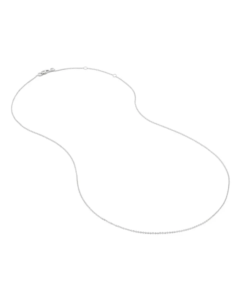 Monica Vinader 14kt Super Fine Weißgoldhalskette - Silber Silber