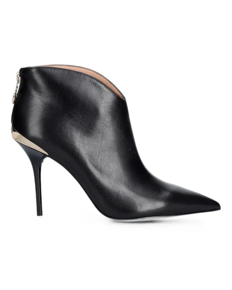 Moschino Stiefeletten mit Schild - Schwarz Schwarz