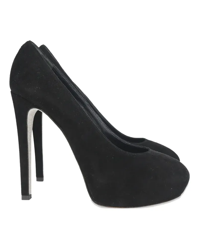 René Caovilla platform pumps - Schwarz Schwarz