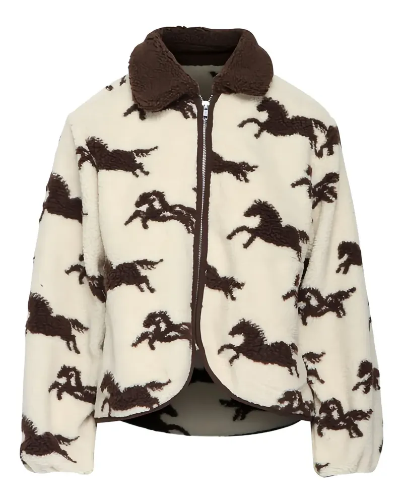 The Great Pasture horse-print jacket - Nude Nude