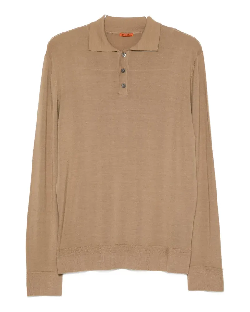 BARENA Pevaron long-sleeve polo shirt - Nude Nude