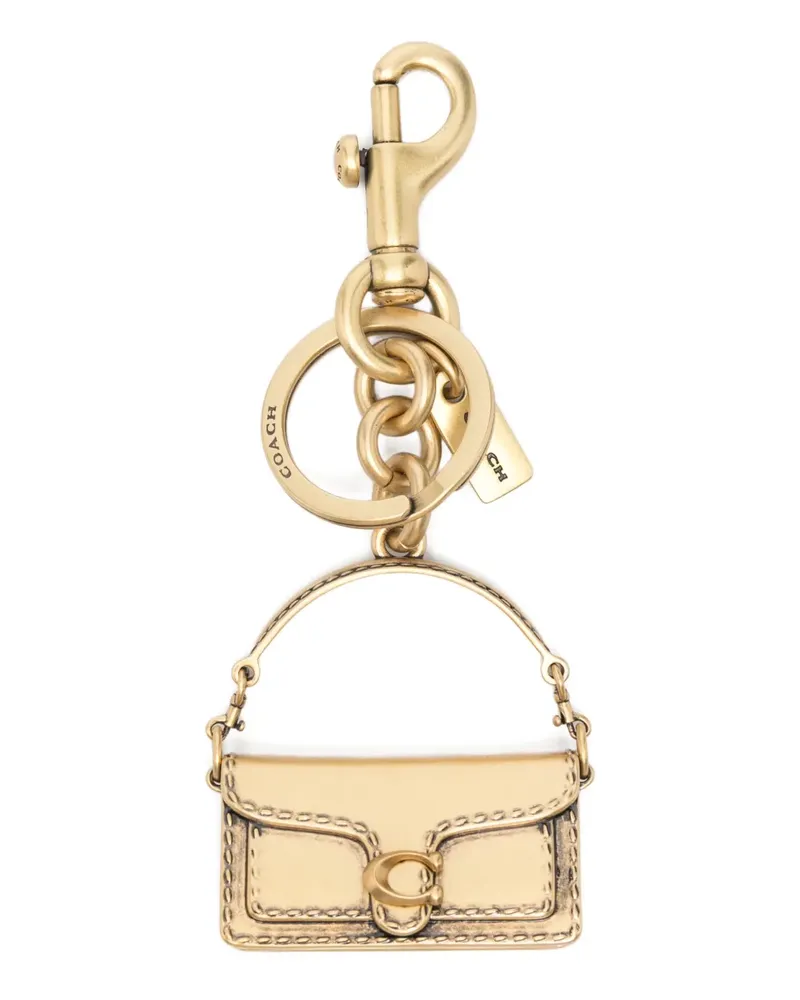 Coach mini bag keyring chain - Gold Gold