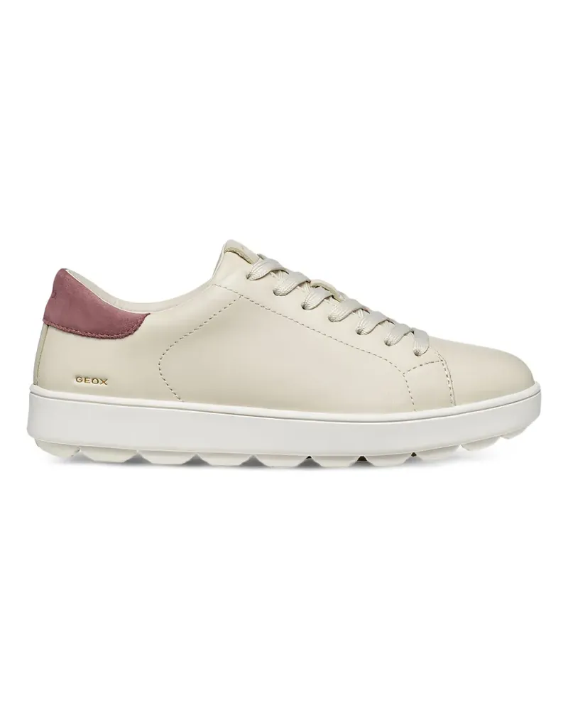 Geox Spherica Ecub-1 leather sneakers - Nude Nude
