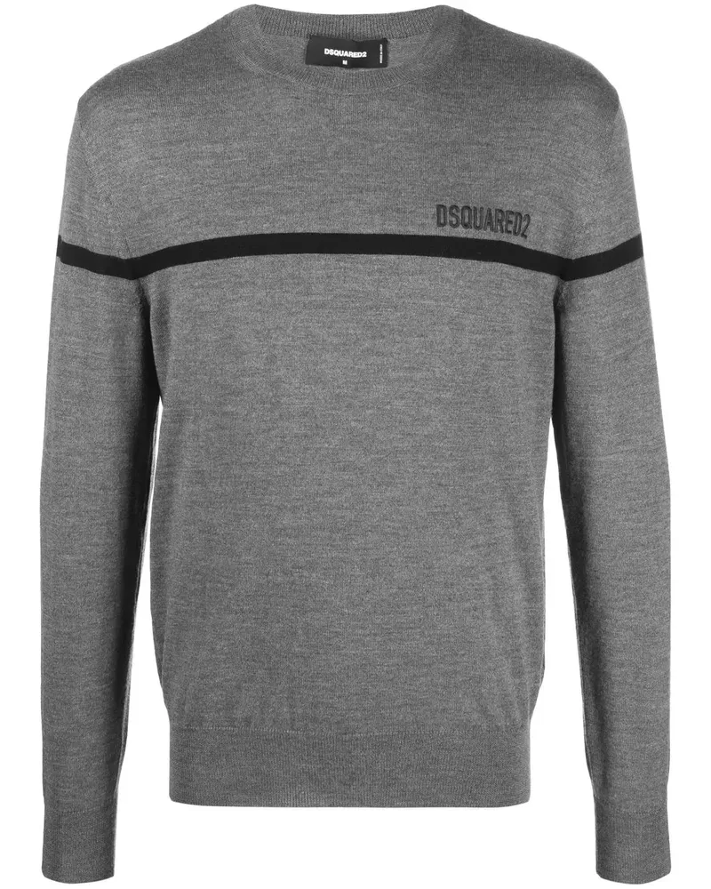 Dsquared2 Pullover mit Logo-Stickerei - Grau Grau