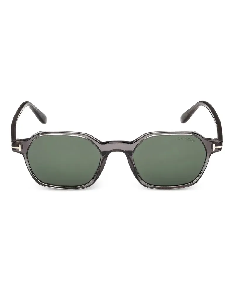 Tom Ford Sonnenbrille mit geometrischem Gestell - Grau Grau