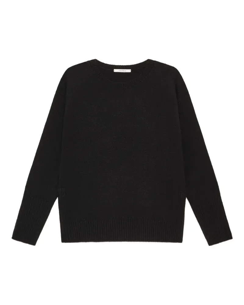 Maliparmi Gerippter Pullover - Schwarz Schwarz