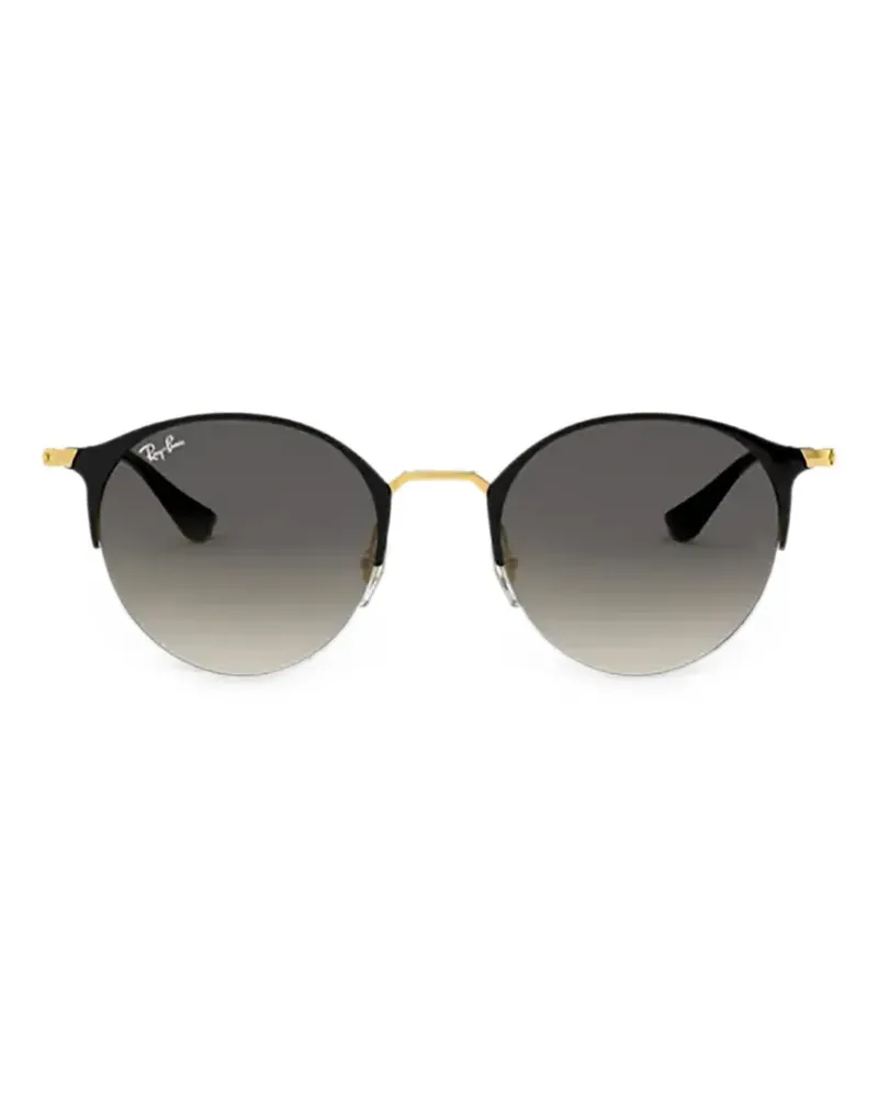 Ray Ban Cat-Eye-Sonnenbrille mit Halbrahmen - Schwarz Schwarz