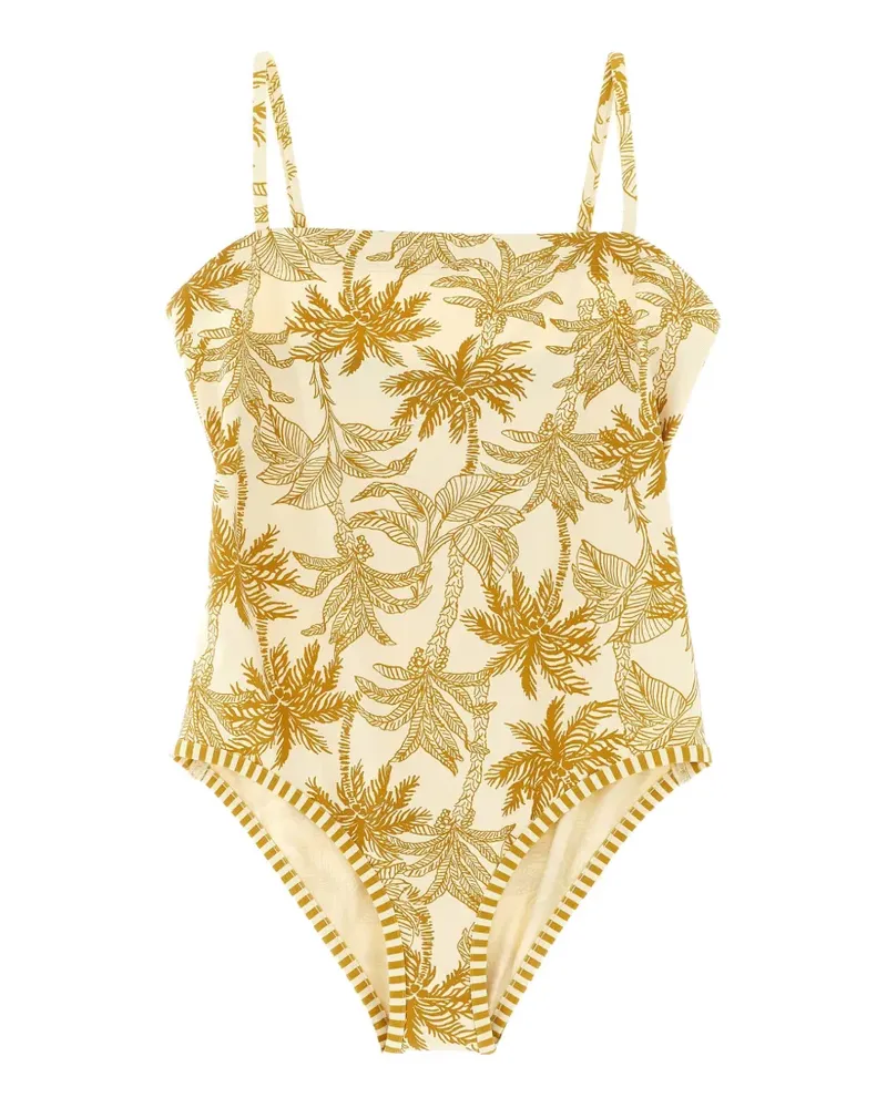 Eres tropical-pattern swimsuit - Nude Nude