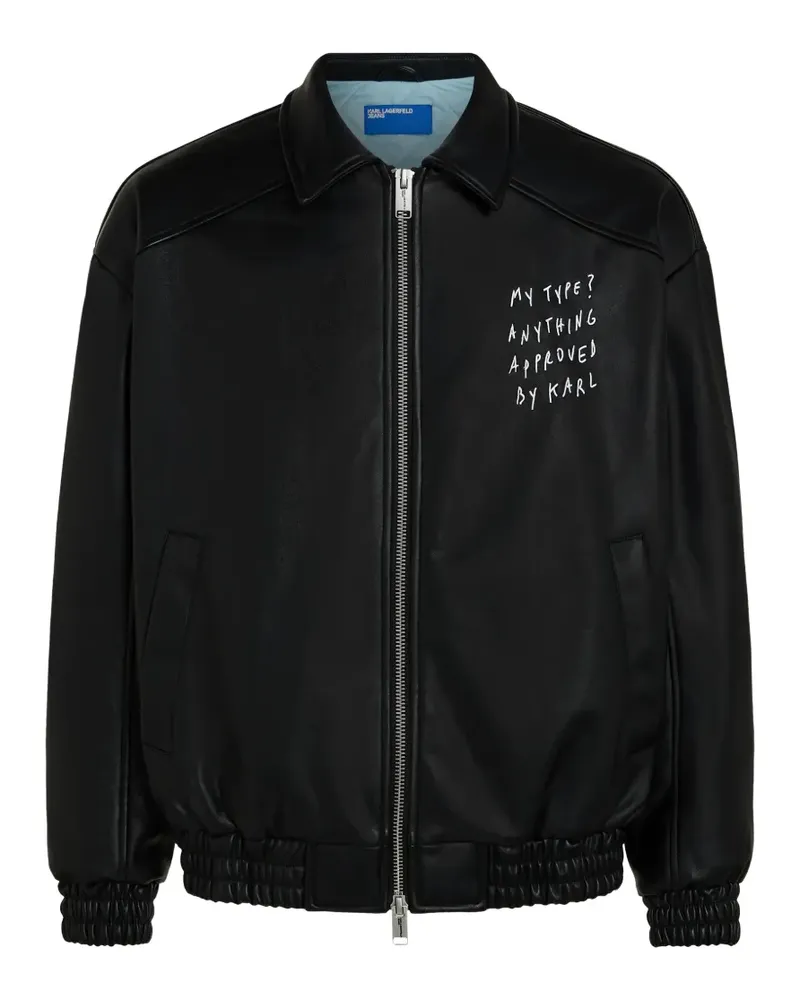 Karl Lagerfeld x Pietro Terzini Jacke aus Faux-Leder - Schwarz Schwarz
