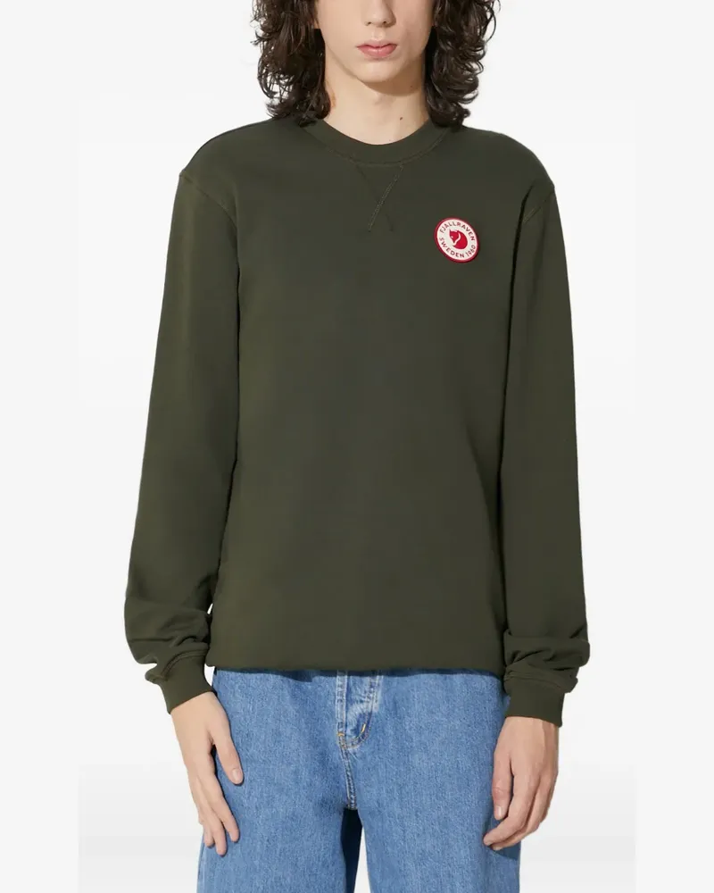 Fjäll Räven Sweatshirt mit Logo-Patch - Grün Grün