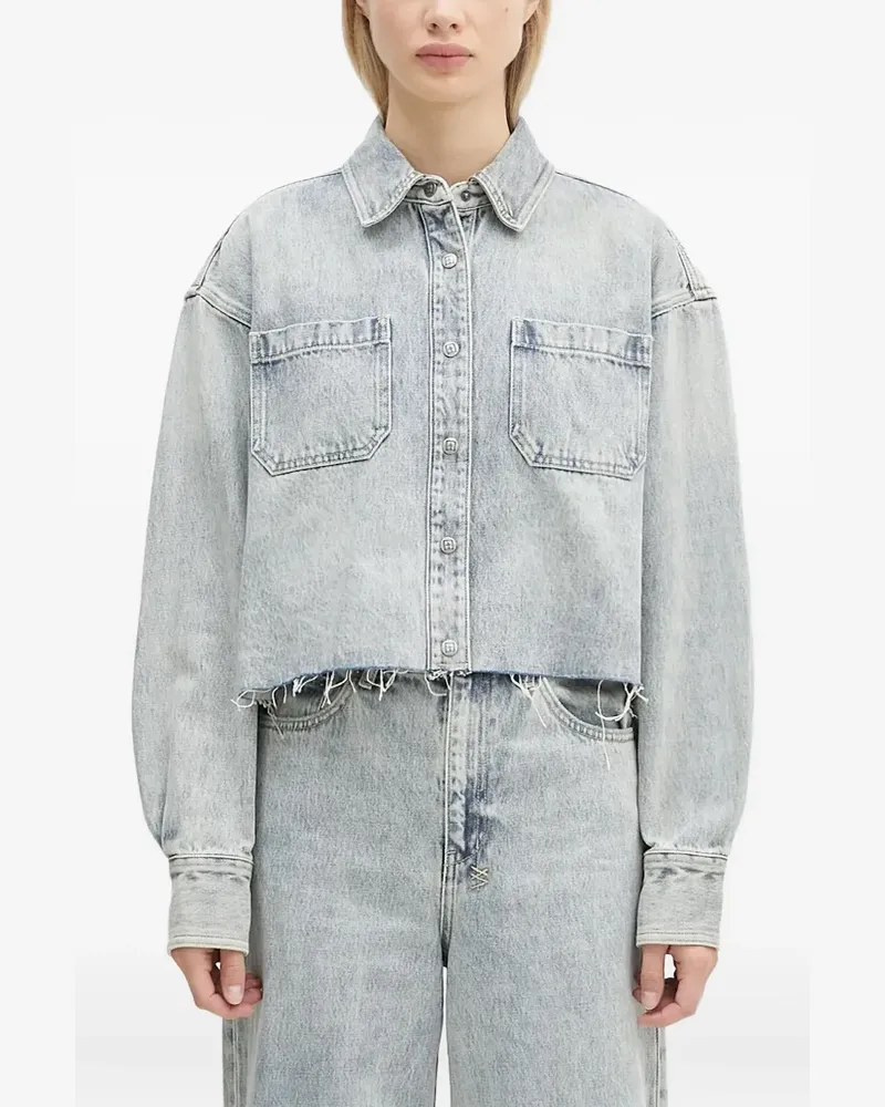 ksubi Cutaway Ls Worn Jeanshemd - Blau Blau