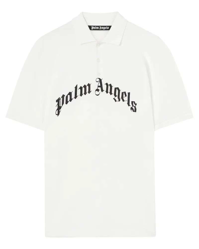 Palm Angels Poloshirt mit Logo-Stickerei - Weiß Weiß