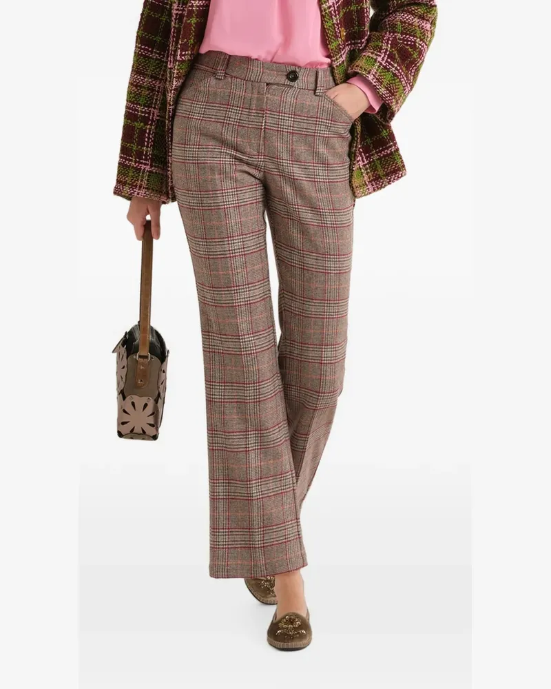 Maliparmi Hose mit Prince-of-Wales-Karomuster - Rosa Rosa