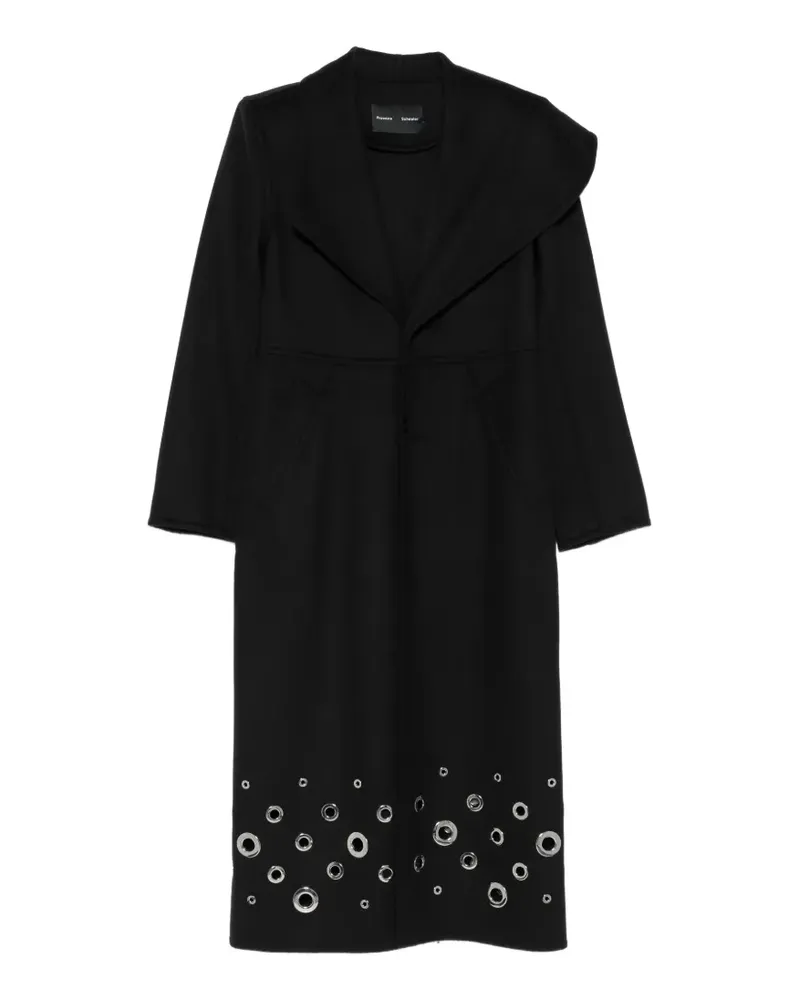 Proenza Schouler Alix Mantel mit Ösen - Schwarz Schwarz