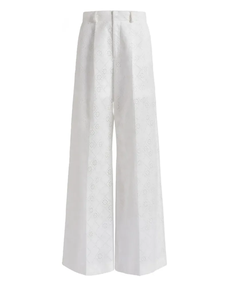 Alberta Ferretti Hose mit Lockmuster - Weiß Weiß