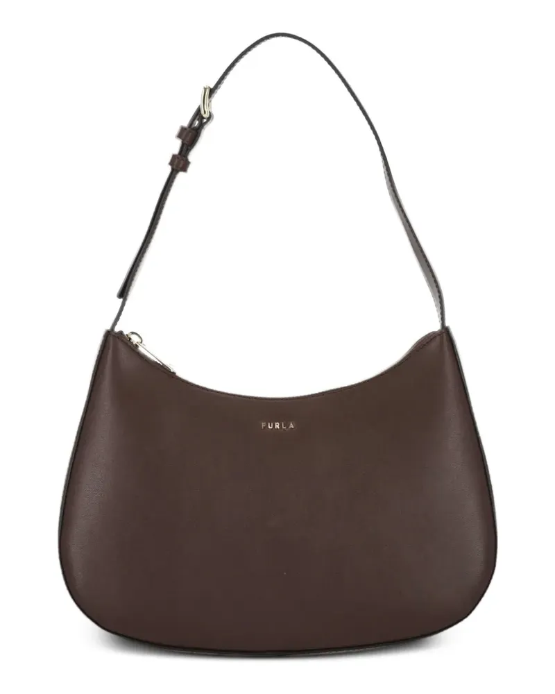 Furla Schultertasche mit Logo - Braun Braun