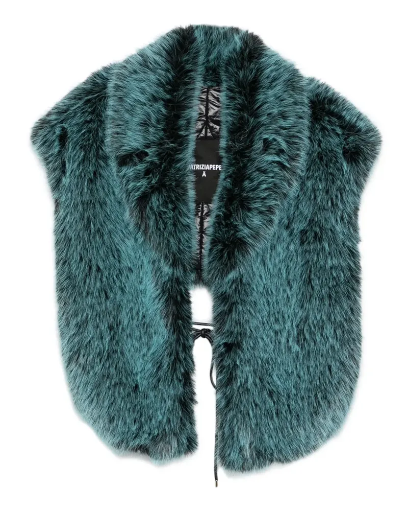 Patrizia Pepe Faux-Fur-Kragen - Blau Blau