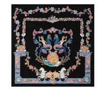 Coral Theater Seidenschal - Schwarz