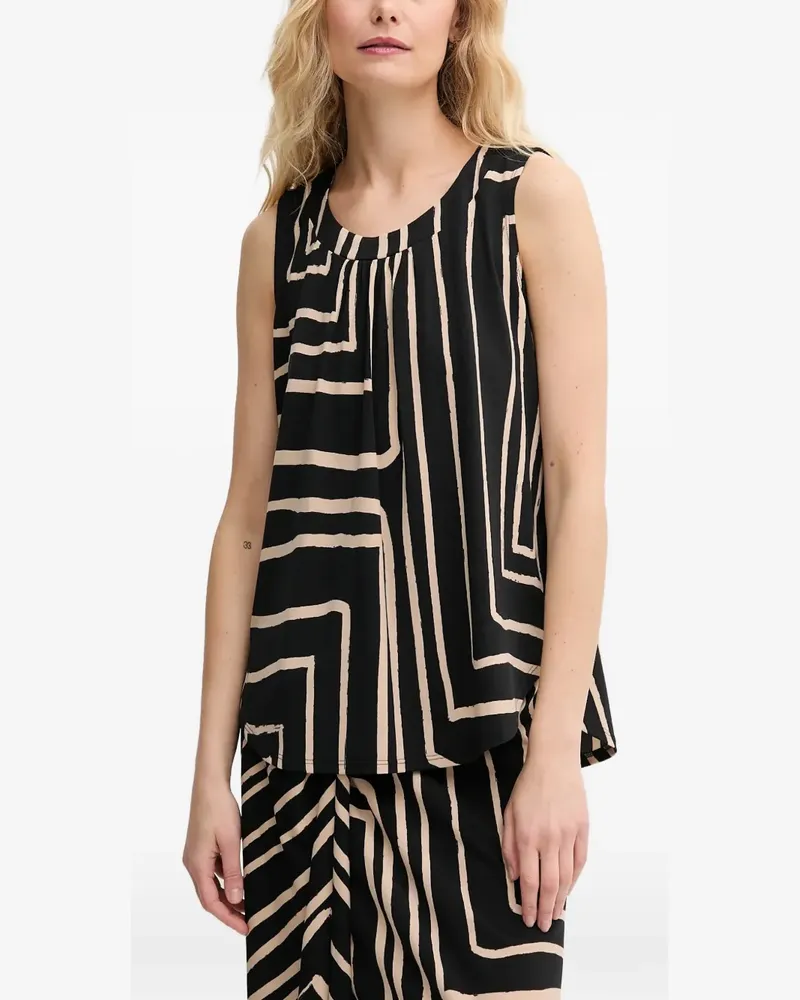 Joseph Ribkoff geometric-pattern sleeveless top - Schwarz Schwarz