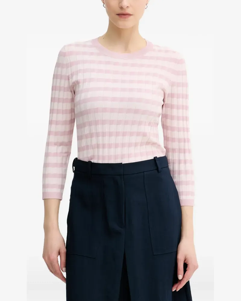 Benetton striped ribbed-knit sweater - Rosa Rosa
