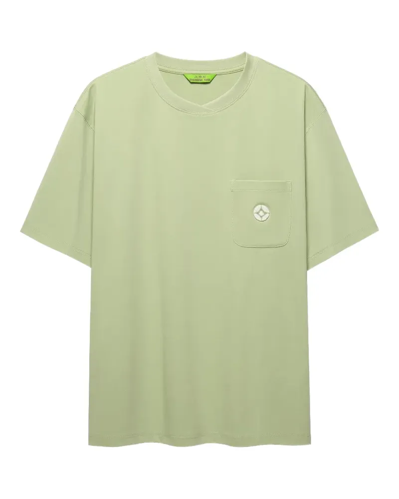 Shanghai Tang Coin T-Shirt mit Brusttasche - Grün Grün