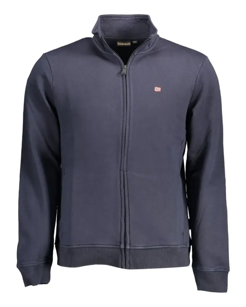 Napapijri zip-up cotton sweatshirt - Blau Blau