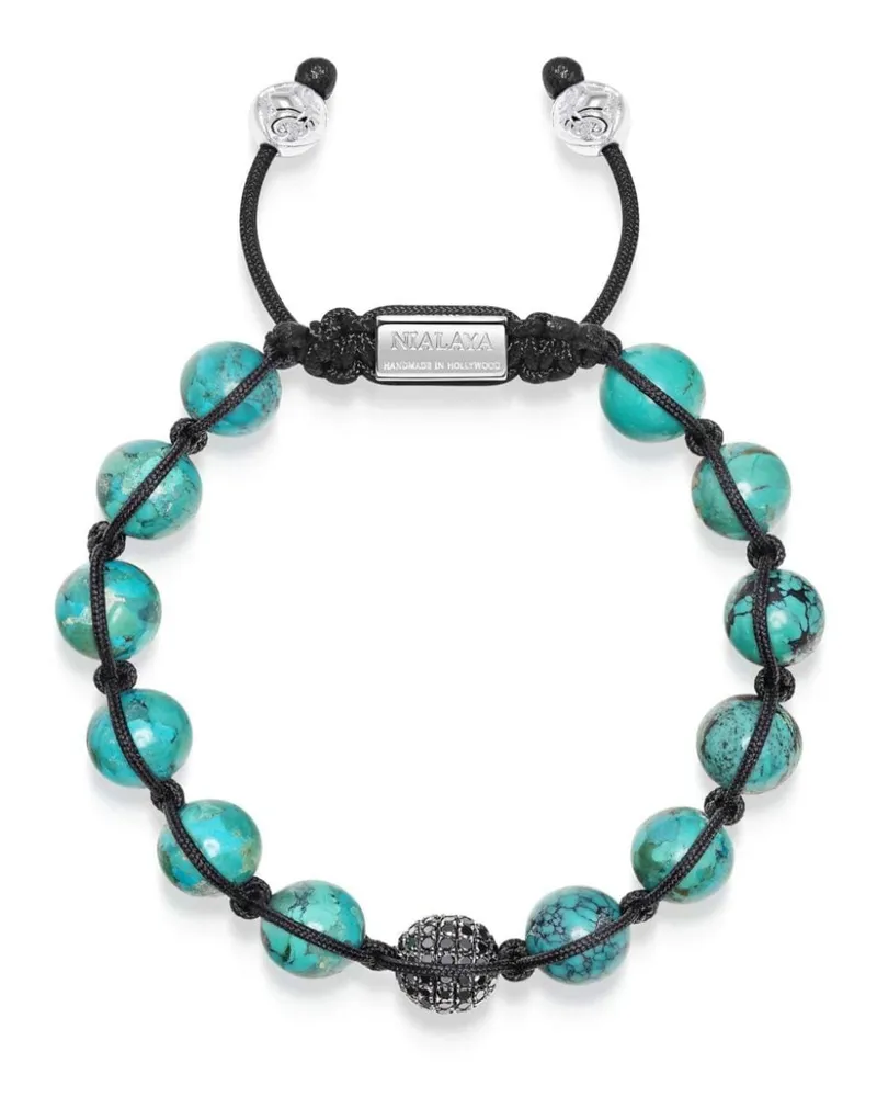 Nialaya Armband mit Perlen Blau