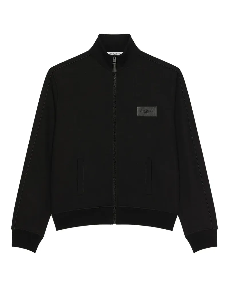 Givenchy logo-patch zip-up sweatshirt - Schwarz Schwarz