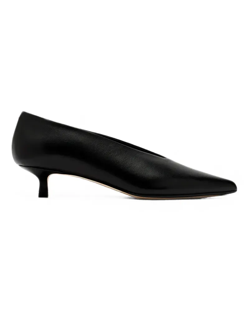 aeyde Clara pointed-toe leather pumps - Schwarz Schwarz