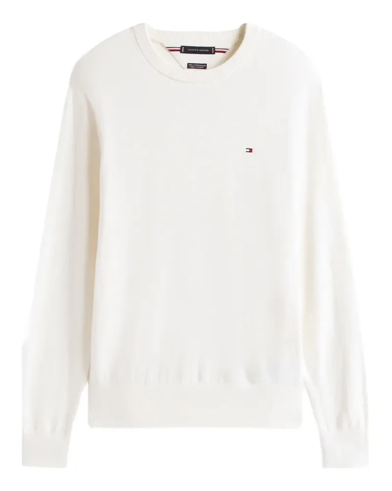 Tommy Hilfiger Pullover mit rundem Ausschnitt - Weiß Weiß