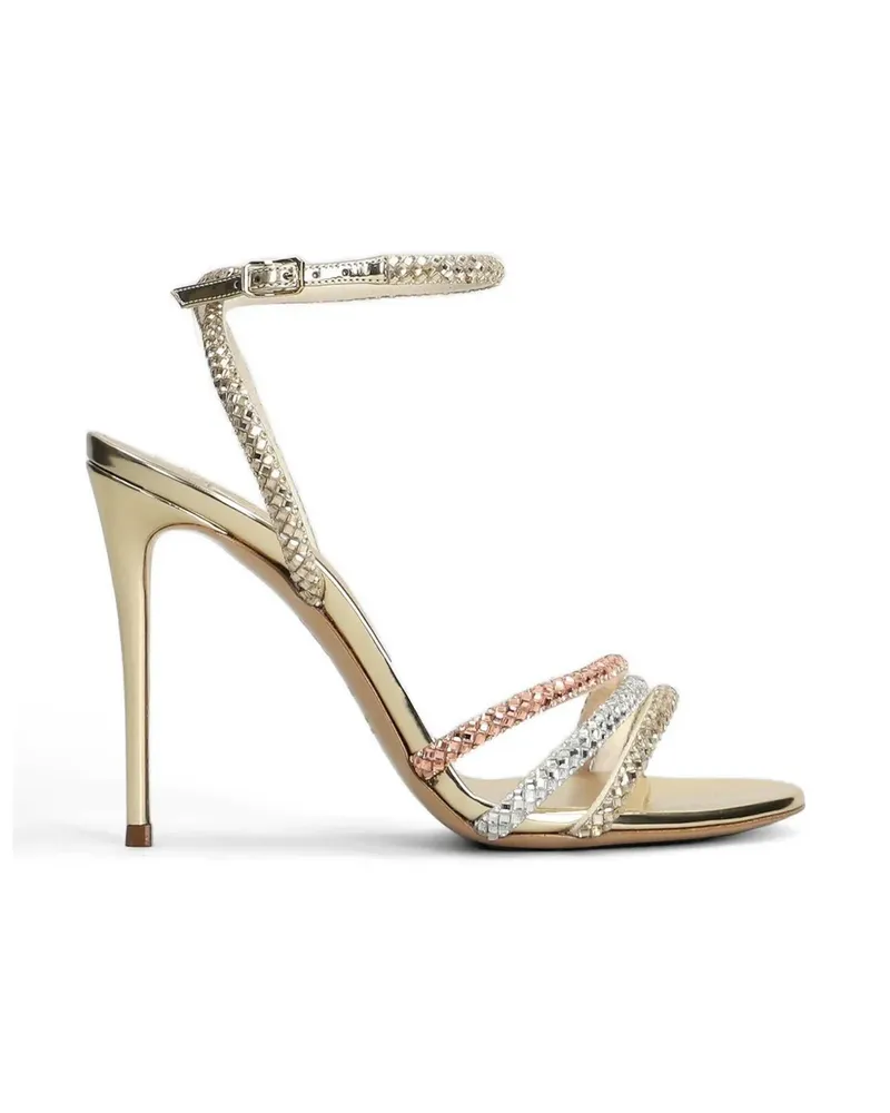 Casadei Andromeda crystal-embellished sandals - Gold Gold