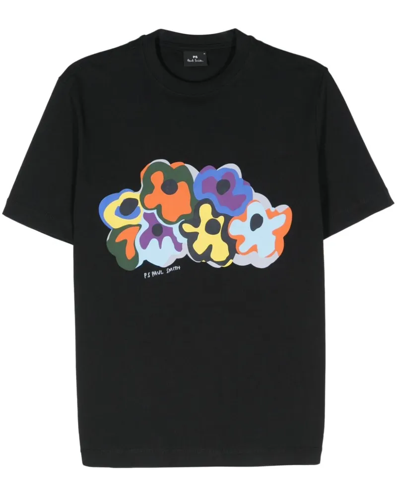 Paul Smith Bold Florals T-Shirt Schwarz