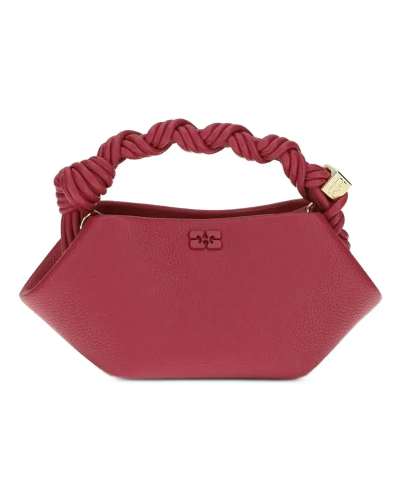 Ganni Mini Bou Tasche in gekörntem Rot Rot